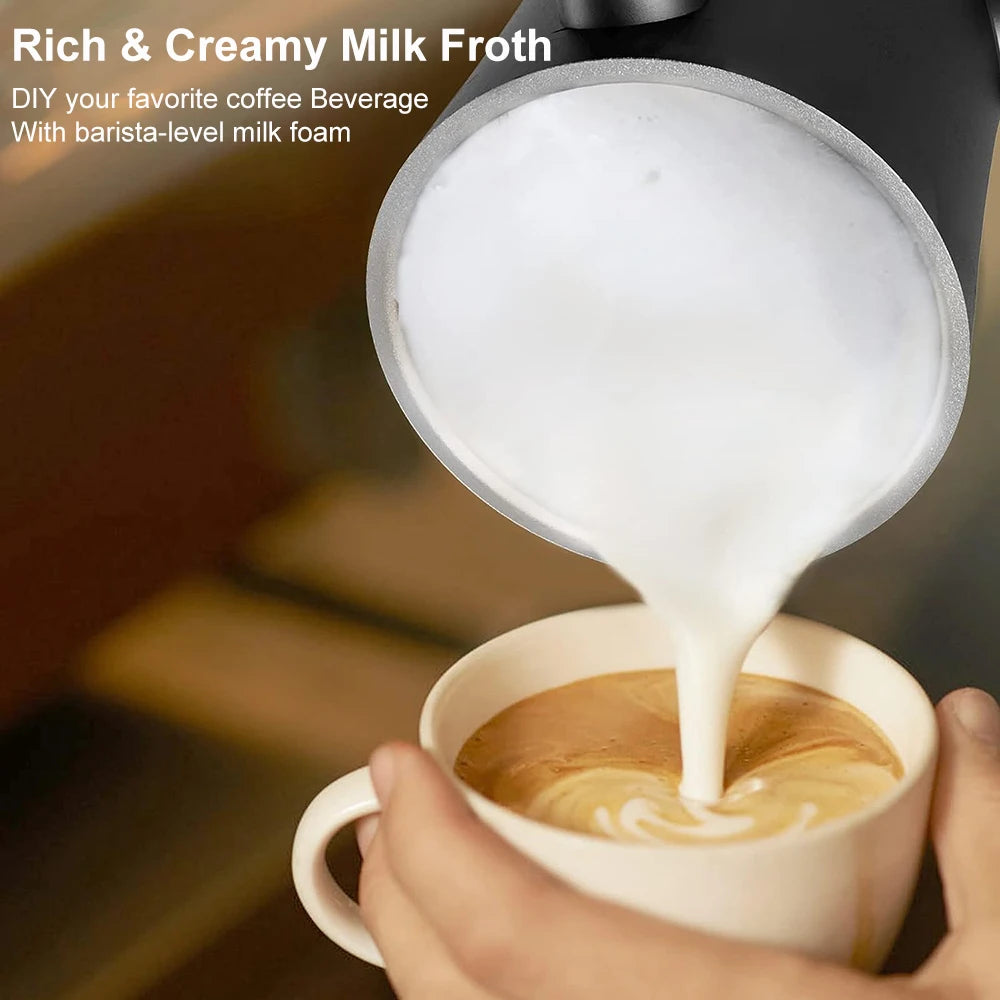 Professional 4-in-1 Electric Milk Frother - Barista Quality Coffee at Home