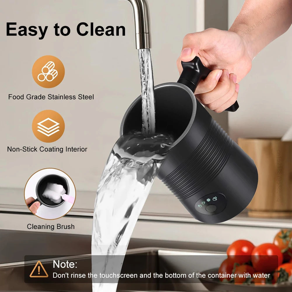 Professional 4-in-1 Electric Milk Frother - Barista Quality Coffee at Home