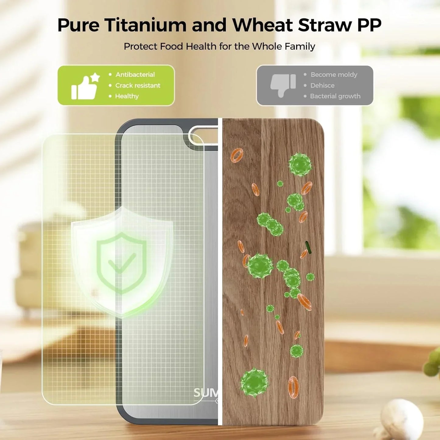 Cutting Board Set – Stainless Steel & Natural Stone – Durable, Hygienic, Stylish