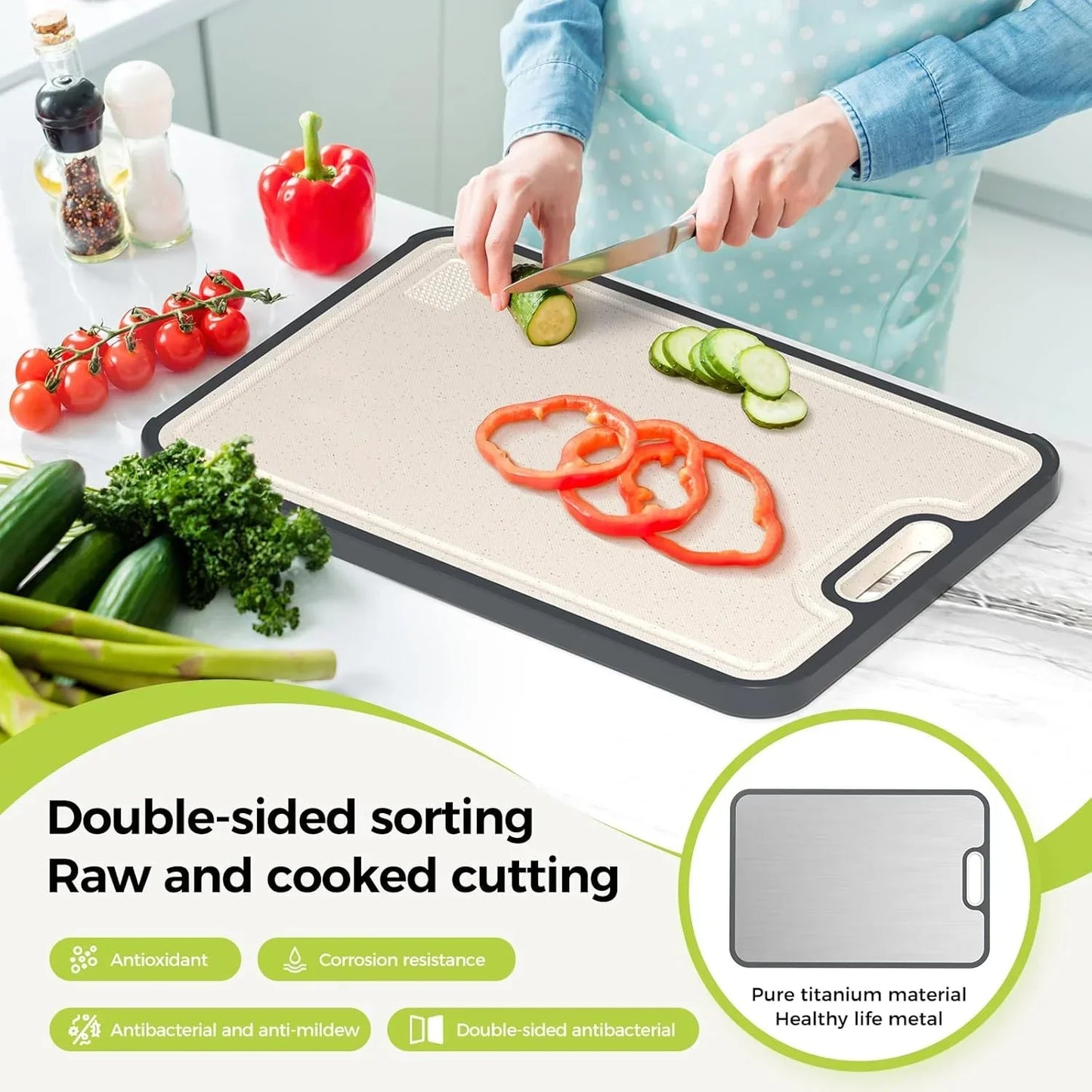 Cutting Board Set – Stainless Steel & Natural Stone – Durable, Hygienic, Stylish