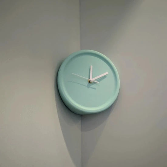 Silent Nordic Analog Corner Wall Clock - Unique Design - Eco Friendly