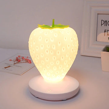 Strawberry Design Bedside Lamp - Wireless Charging - Versatile Use