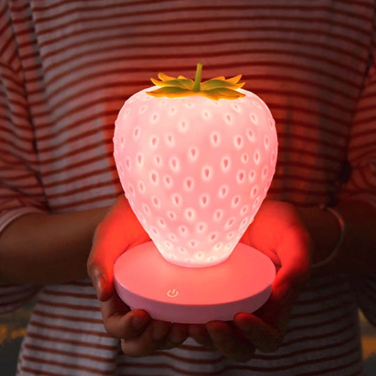 Strawberry Design Bedside Lamp - Wireless Charging - Versatile Use