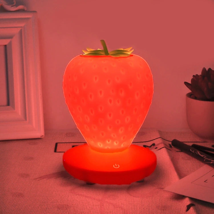 Strawberry Design Bedside Lamp - Wireless Charging - Versatile Use