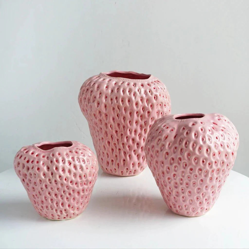 Strawberry Style Vase - Unique Design - Versatile Use