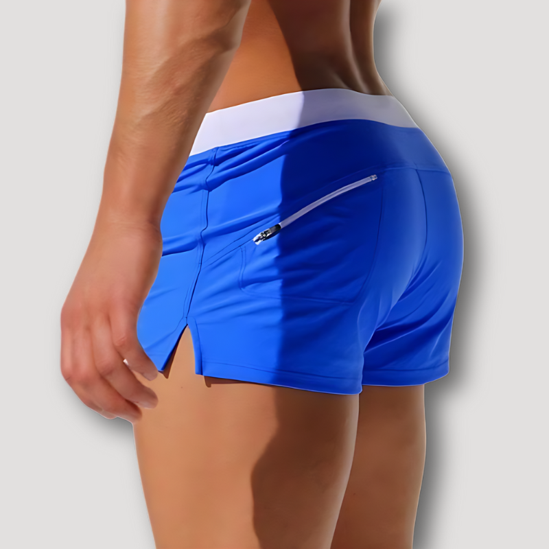 Summer Beachwear Trunks Drawstring Boxer Swim Shorts Men