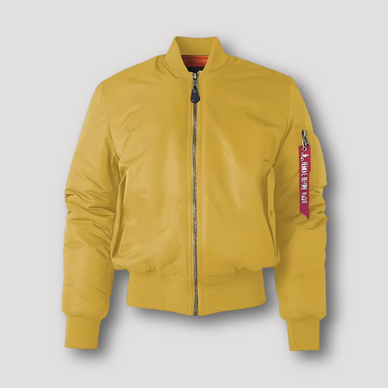 Casual Windbreaker Smooth Shiny Zip Up Bomber Jacket