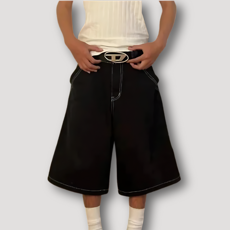 Vintage Graffiti Letters Baggy Shorts