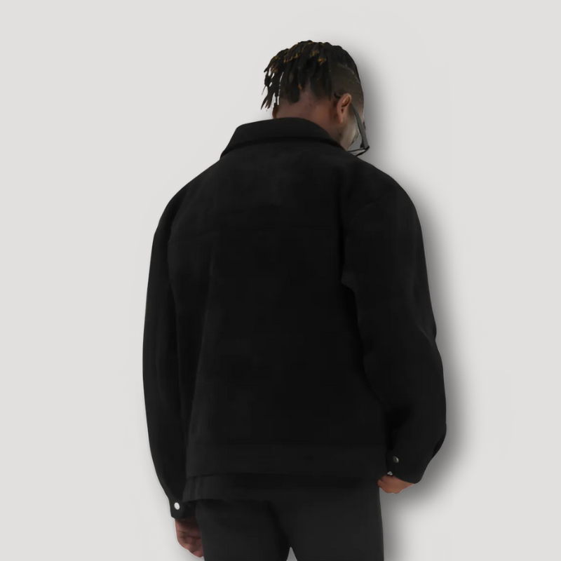 Vintage VIP Main Street Dual Chest Pockets Suede Jacket for Men