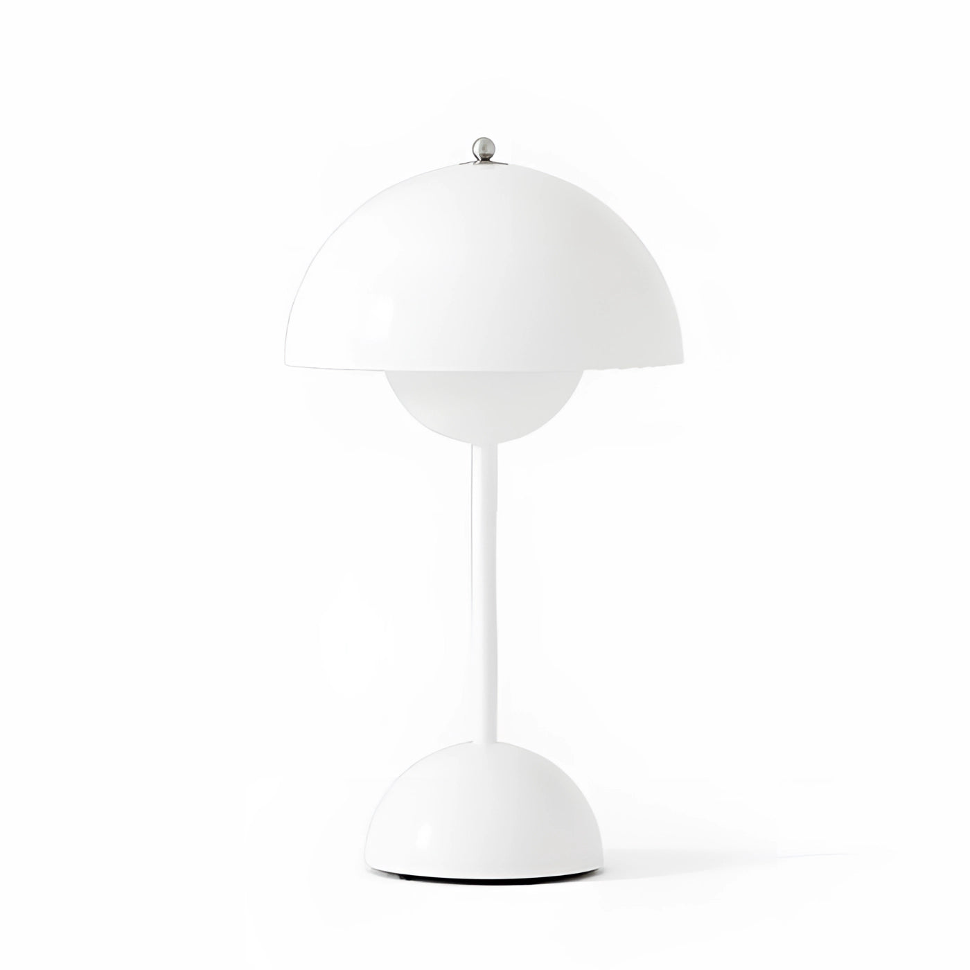 White Mushroom Lamp Table - Led - Retro - Cordless Portable - Metal - Rechargeable