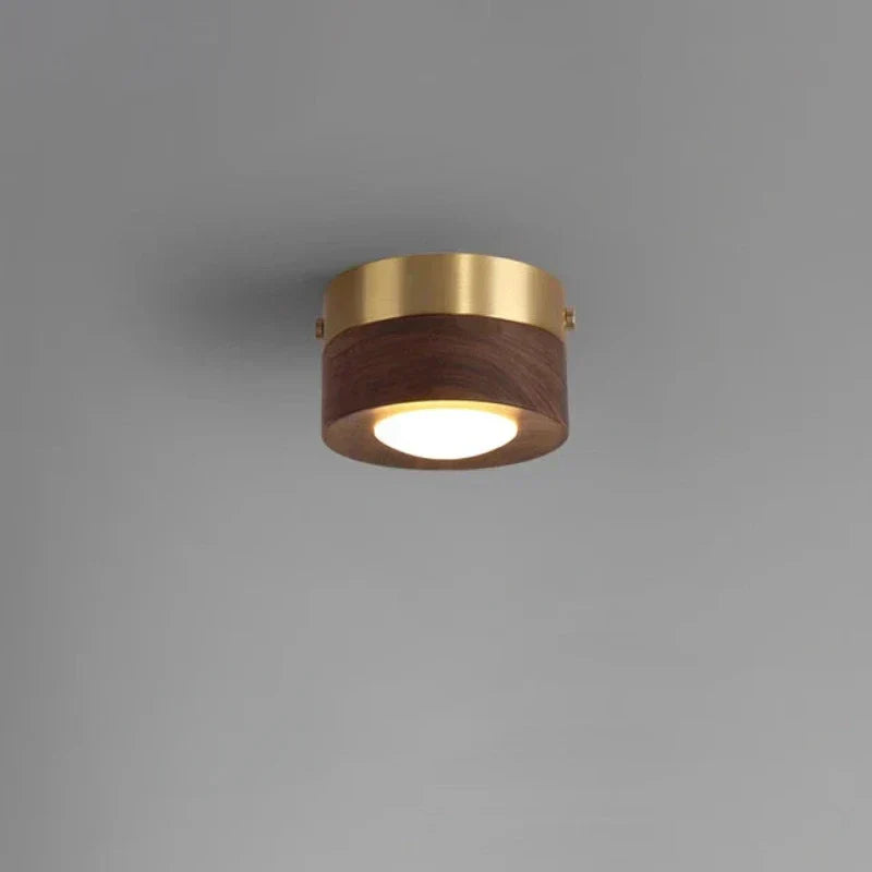 Wood Walnut Style Ceiling Lamp - Enhance Space - Modern Lighting