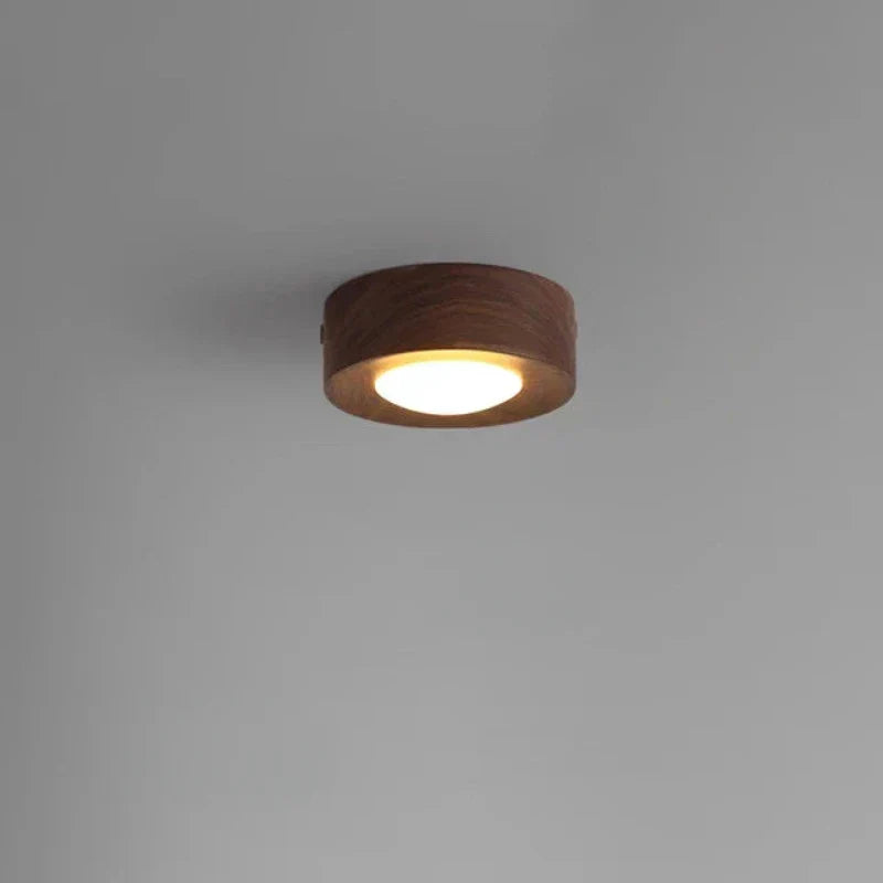 Wood Walnut Style Ceiling Lamp - Enhance Space - Modern Lighting