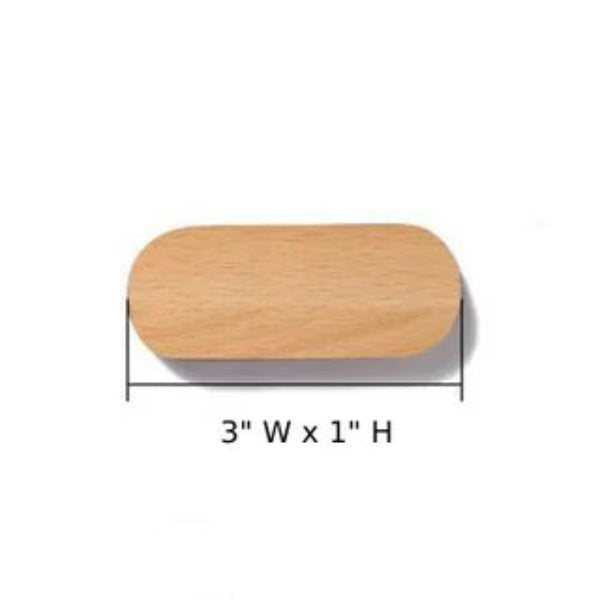 Wooden Magnetic Key Holder - Oval Shape - Functional Design