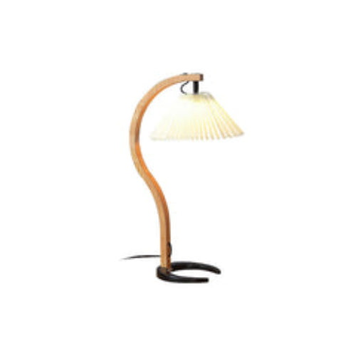Wooden Style Floor Lamp - Foot Switch - Led Bulb