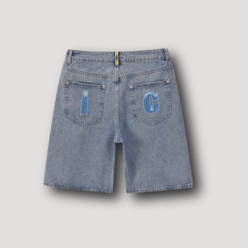 Glow in the Dark Dog Flying Denim Shorts