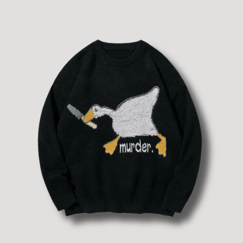 Goose Goose Duck Murder Knit Sweater