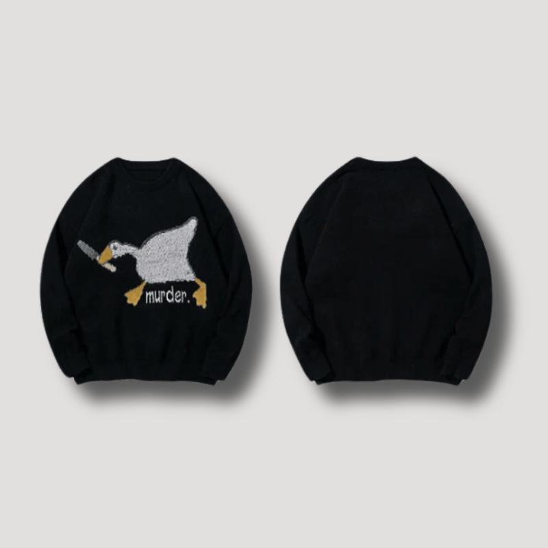 Goose Goose Duck Murder Knit Sweater
