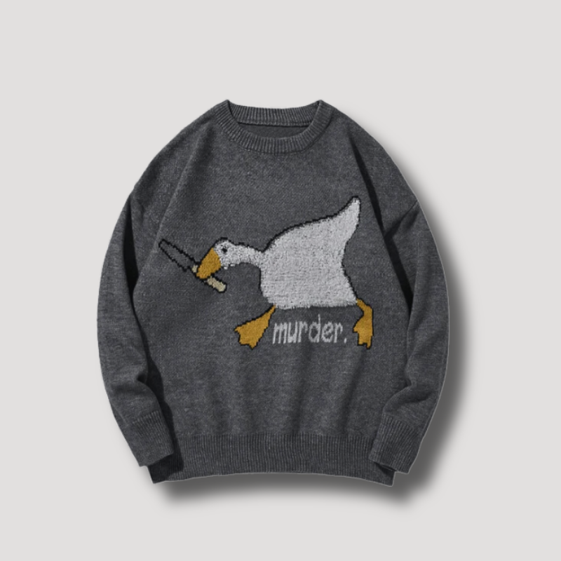 Goose Goose Duck Murder Knit Sweater