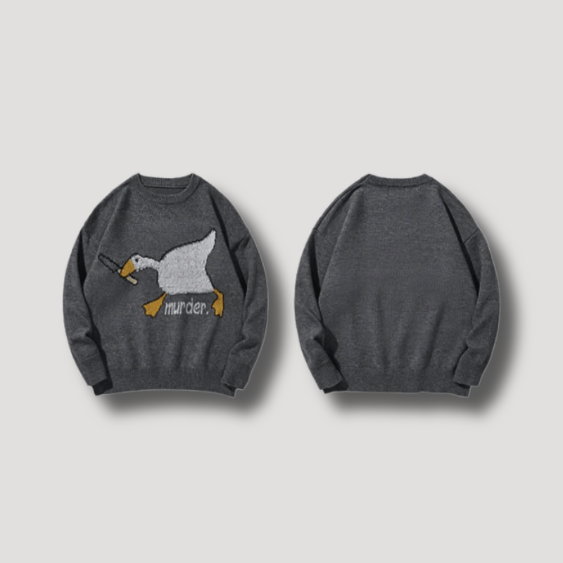 Goose Goose Duck Murder Knit Sweater
