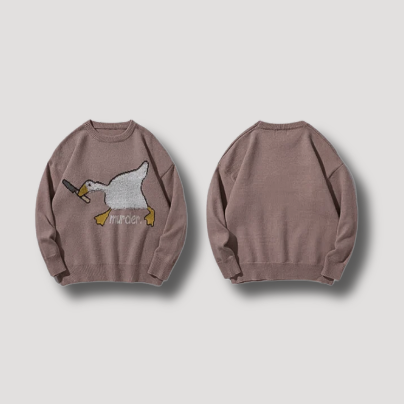 Goose Goose Duck Murder Knit Sweater