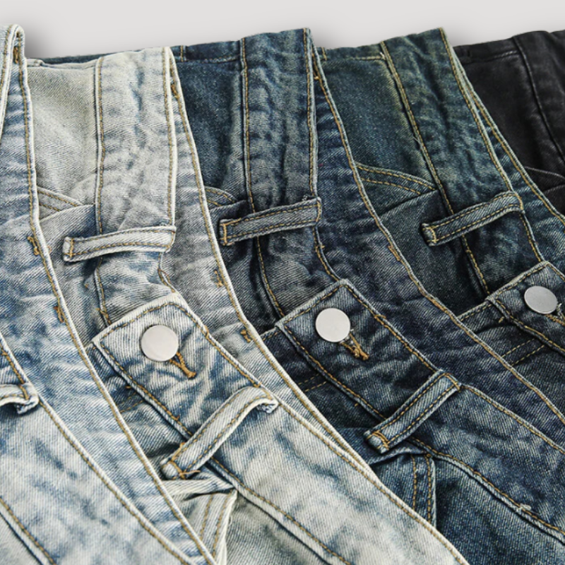Retro Vintage Washed Baggy Denim Shorts