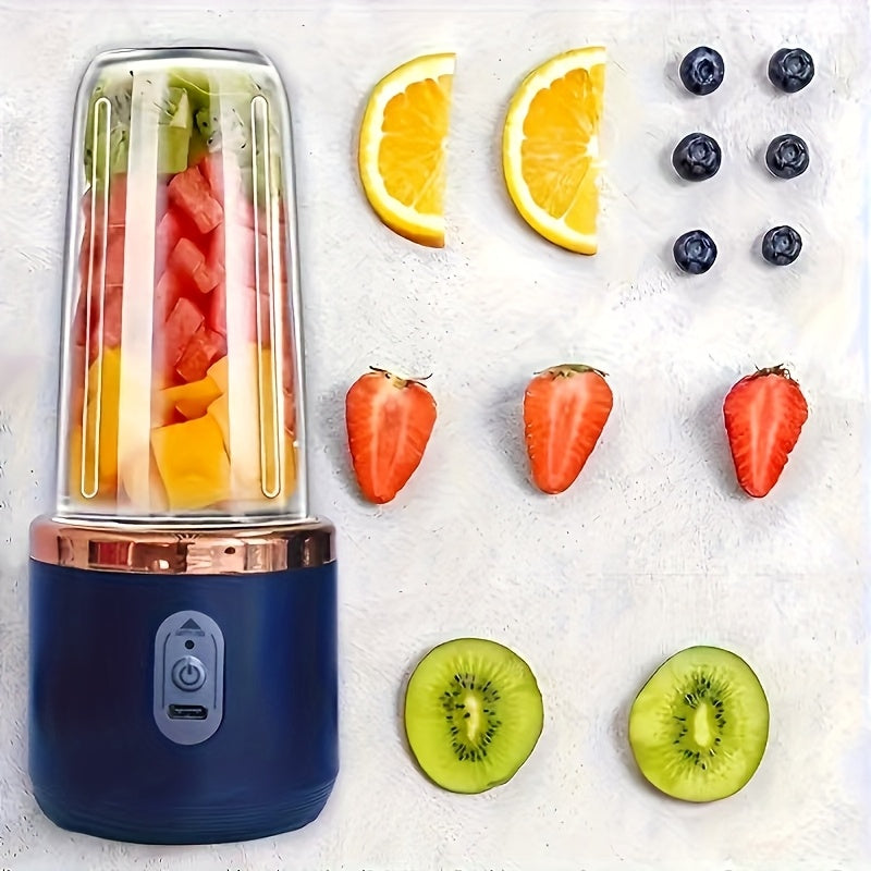 Portable Rechargeable Blender - Food-Safe PP Cup - 6 Blades - Compact Design