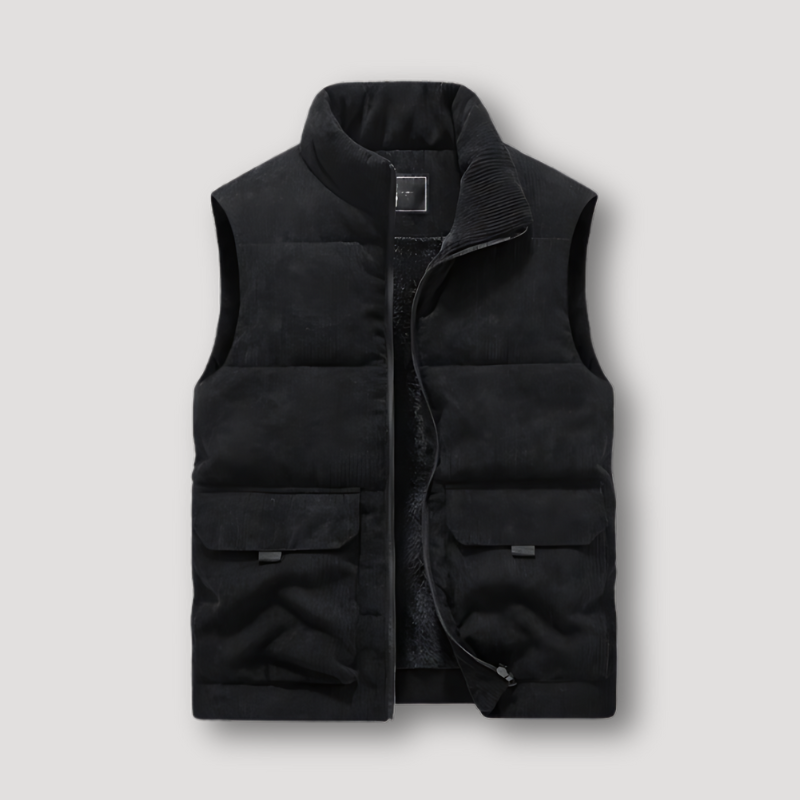 Sherpa Cargo Corduroy Padded Sleeveless Vest