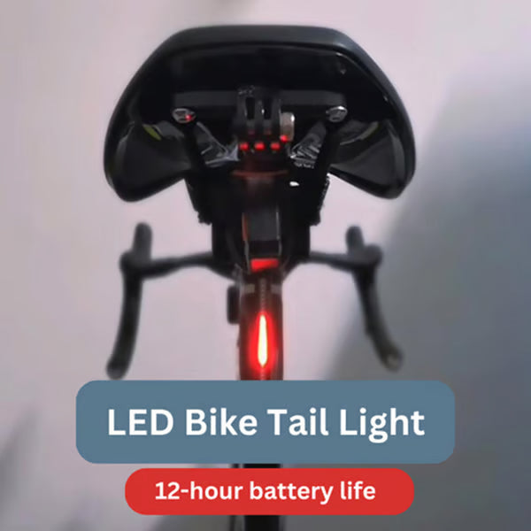 LED Bike Rear Light – 40 Lumens, USB Rechargeable, Green, Easy Mount