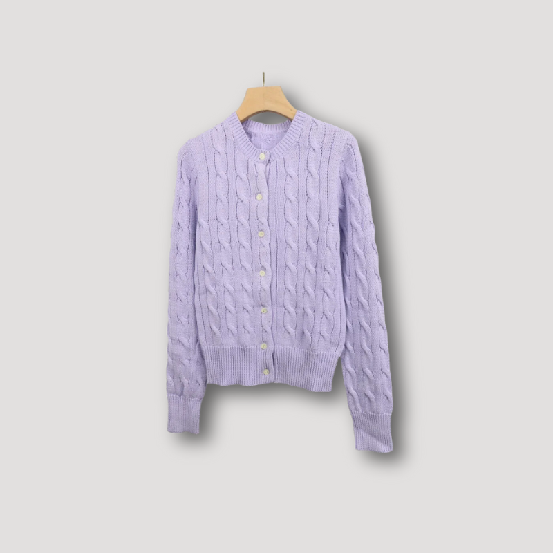 Women's Cable Knit Cardigan Sweater