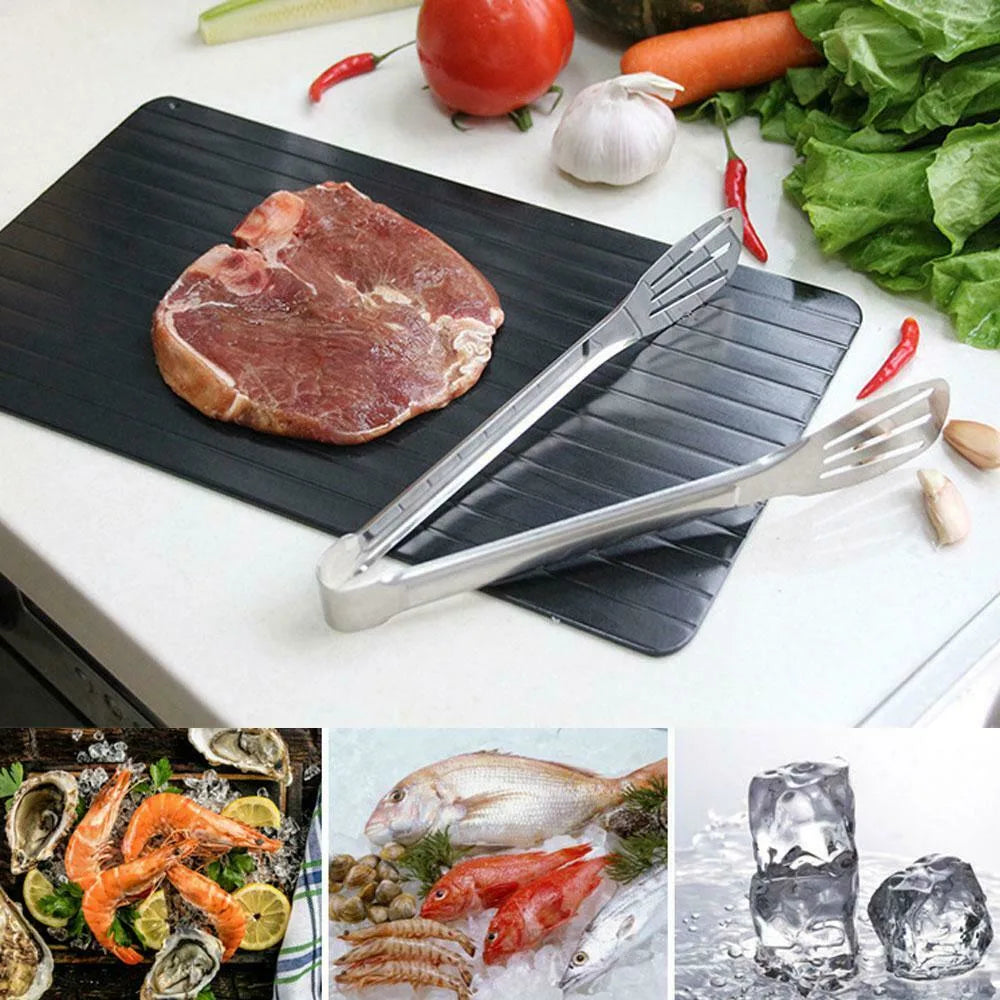 Non-Stick Aluminum Meat Defrosting Tray - Quick Thawing Kitchen Tool