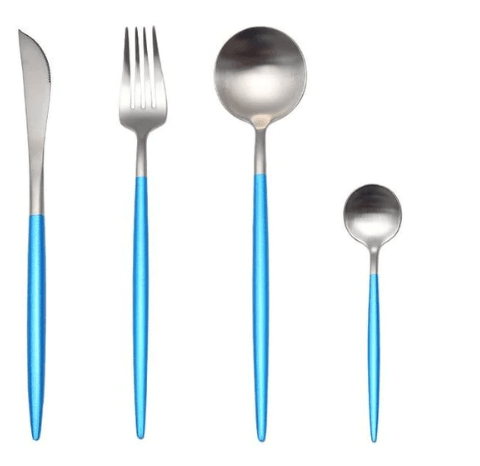 Luxury Cutlery Set – Stainless Steel Gold & Silver – 24 Pieces – Elegant Dining Flatware