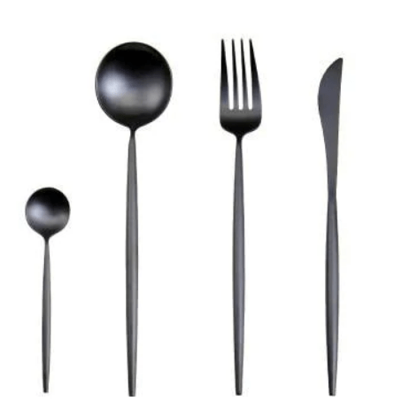 Luxury Cutlery Set – Stainless Steel Gold & Silver – 24 Pieces – Elegant Dining Flatware