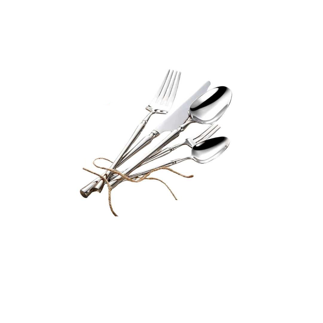 Stainless Steel Cutlery Set – Modern Design – Polished Finish – Dishwasher Safe – 30/60 Pieces