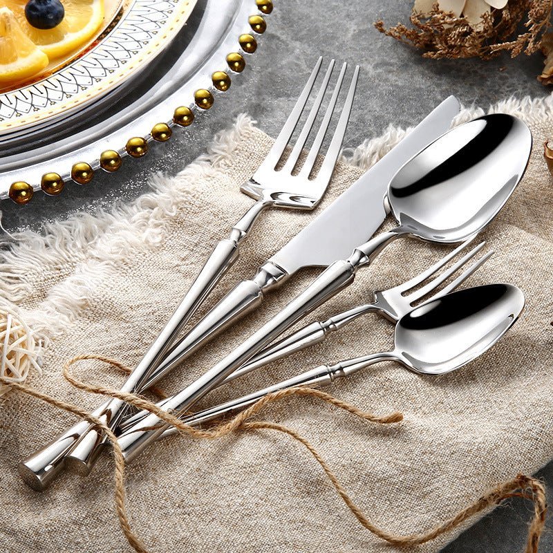 Stainless Steel Cutlery Set – Modern Design – Polished Finish – Dishwasher Safe – 30/60 Pieces