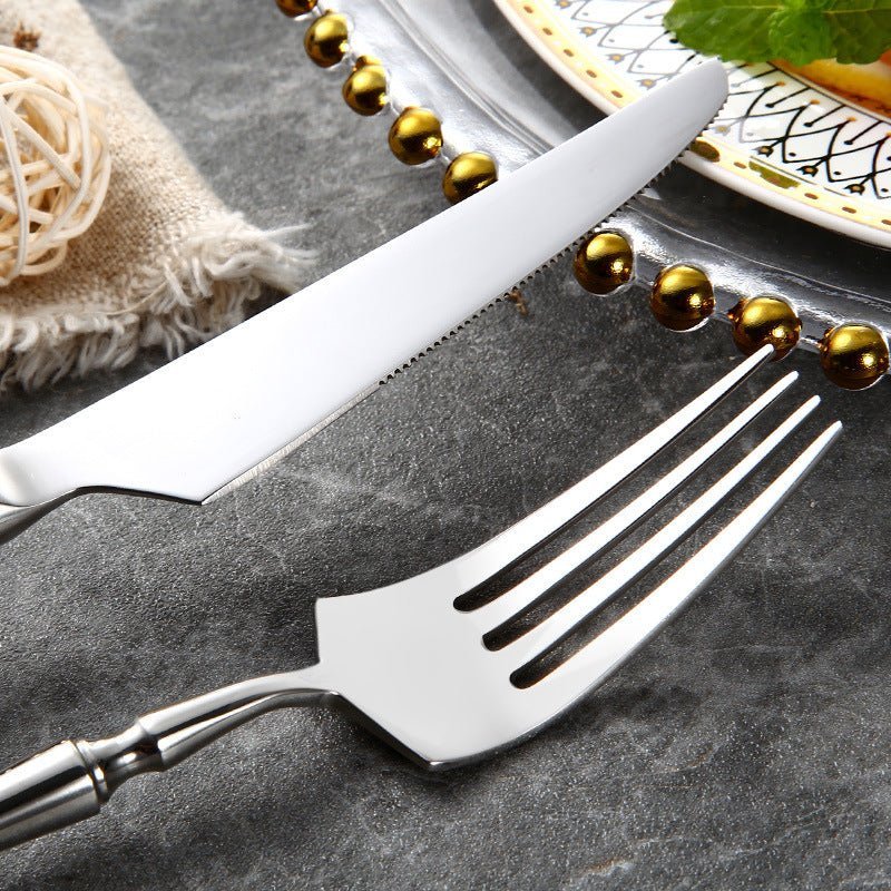 Stainless Steel Cutlery Set – Modern Design – Polished Finish – Dishwasher Safe – 30/60 Pieces