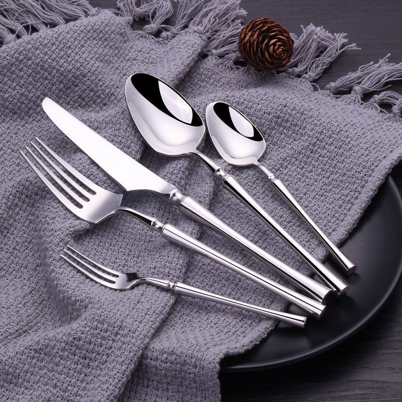 Stainless Steel Cutlery Set – Modern Design – Polished Finish – Dishwasher Safe – 30/60 Pieces