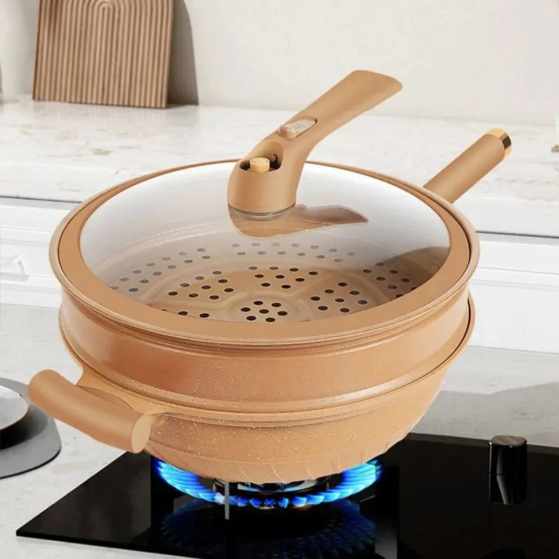 Non-Stick Wok Pan | Durable Carbon Steel | 30cm | Ergonomic Handle