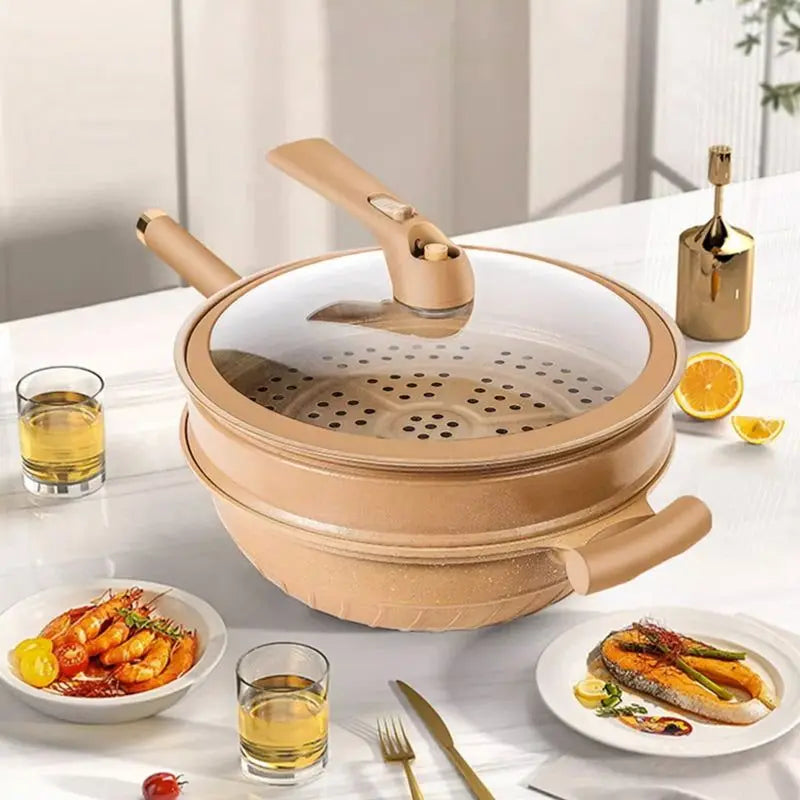 Non-Stick Wok Pan | Durable Carbon Steel | 30cm | Ergonomic Handle