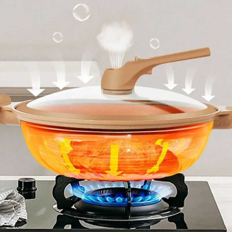 Non-Stick Wok Pan | Durable Carbon Steel | 30cm | Ergonomic Handle