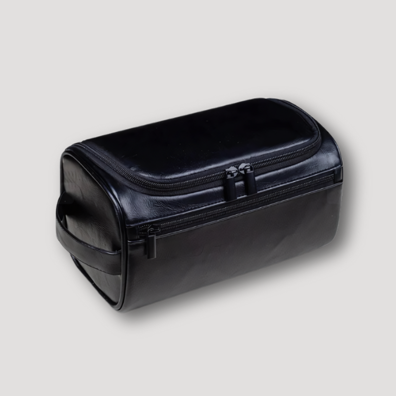 Travel Rectangular Shape Leather Toiletry Bag