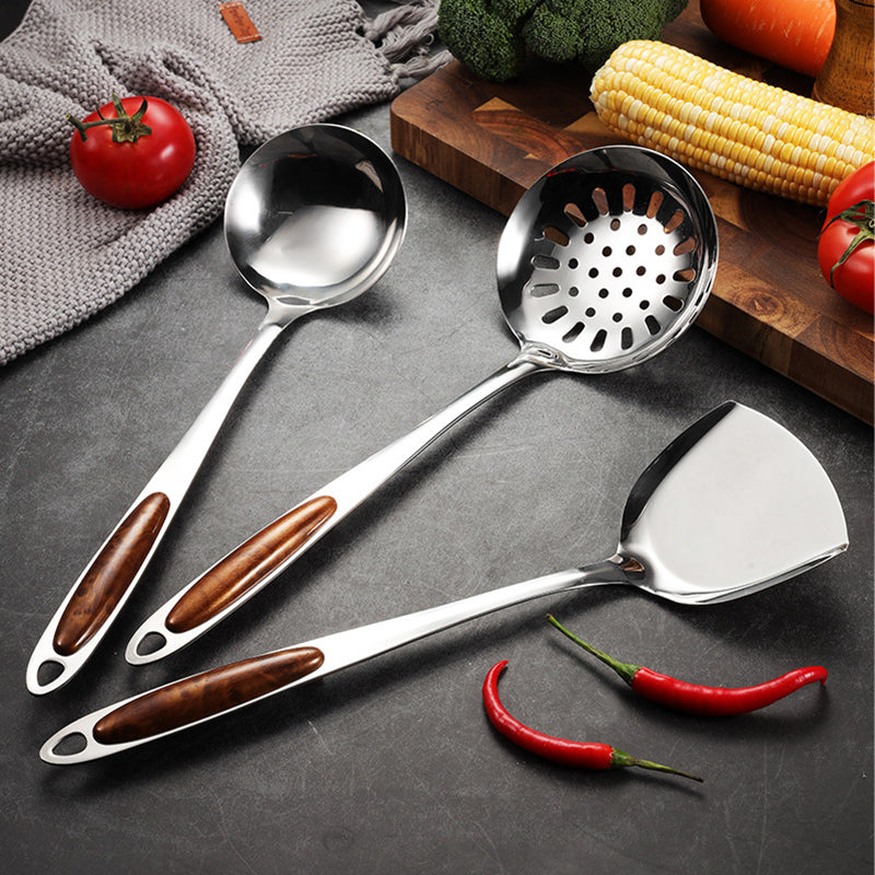 Stainless Steel Kitchen Utensils Set - Ergonomic Handles - Non Toxic and Durable