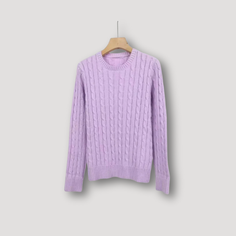 Slim Fit Cable Knitwear Sweater Women's