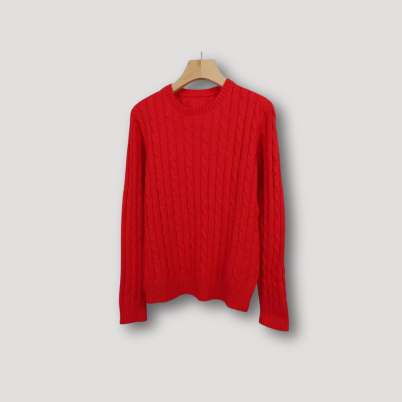 Slim Fit Cable Knitwear Sweater Women's