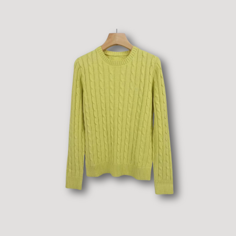 Slim Fit Cable Knitwear Sweater Women's