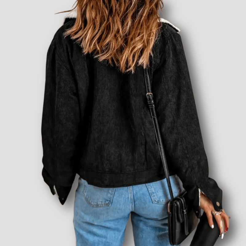 Retro Lamb Wool Coat Corduroy Jacket Women