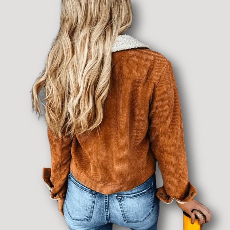 Retro Lamb Wool Coat Corduroy Jacket Women