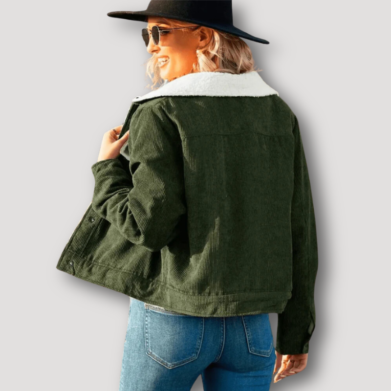 Retro Lamb Wool Coat Corduroy Jacket Women