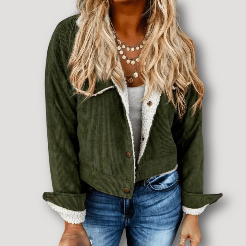 Retro Lamb Wool Coat Corduroy Jacket Women