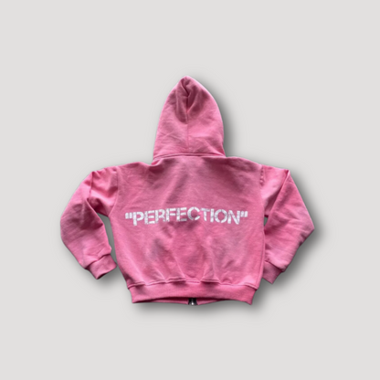 07 'Perfection' Pink Zip Up Hoodie