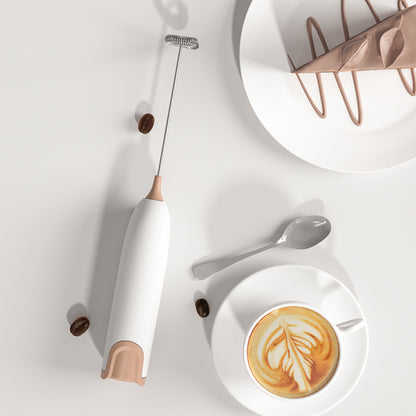Electric Milk Frother – 10000 RPM, Stainless Steel, Cordless, Battery-Free Design